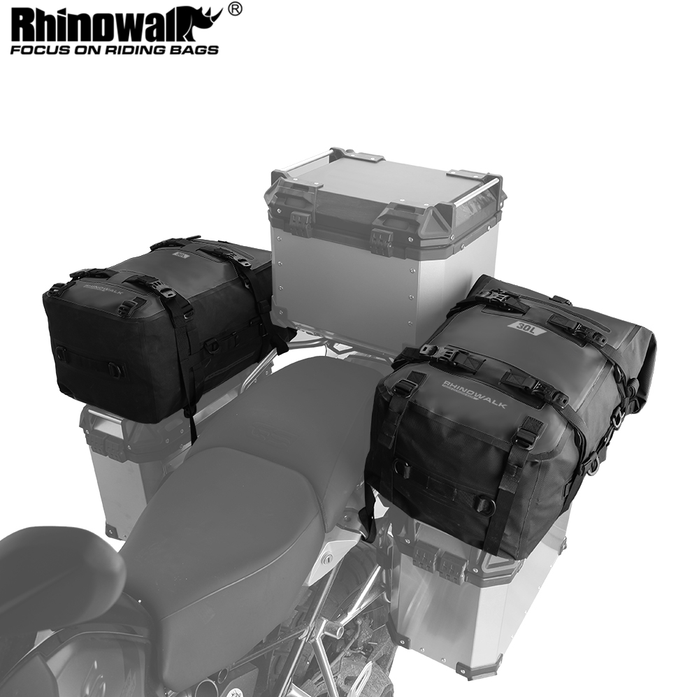 Panniers Waterproof Rear - Rhinowalk motosiklet kutusu üst sept çanta